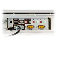 2-Port KVM Switch, Mounted in SlimLine 1U