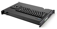 82-key Mil-grade Desktop Keyboard with 2-inch Trackball & Smart Card Reader Rear View