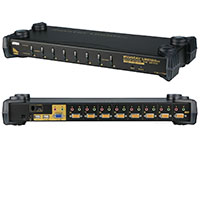 8-Port KVM Switch, Front and Rear Views