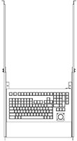 Rack Mount Keyboard  with Trackball & Numeric Keypad, with Slide Extensions