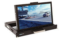 SlimLine Micro Rugged Rack Mount Flip-up Display