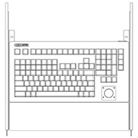 121-key Rack Mount Keyboard with Trackball & Numeric Keypad