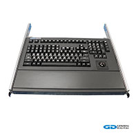 121-key Rack Mount Keyboard with Trackball and Numeric Keypad