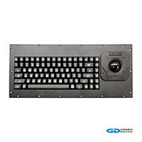 82-key Panel Mount Keyboard with Trackball