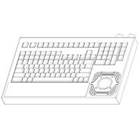 121-key Desktop Keyboard with Trackball & Numeric Keypad