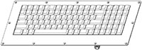 90-key Panel Mount Keyboard