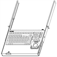 90-750-127 Rack Mount Keyboard with Trackball & Numeric Keypad