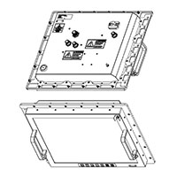 Saber PanelMount Solar 21.3 Rugged Display Front & Rear Views