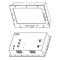 Saber PanelMount Solar 24.0 Rugged LCD Monitor Front & Rear Views