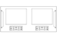 Saber RackMount Dual Military-grade Rugged Displays