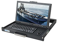 SlimLine 1U Rugged Rack Mount Display/Keyboard