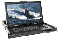 SlimLine 1U Rugged Rack Mount Display/Keyboard