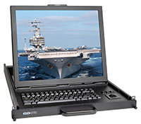 SlimLine 1U Rugged Rack Mount Display/Keyboard