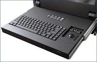 SlimLine Lite II Rugged Flip-up Display/Keyboard Close-up
