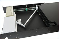 SlimLine Lite II Rugged Flip-up 19.0-inch Display with Keyboard Cable Management Guide