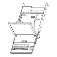 SlimLine Lite II 19.0-inch with KVM Switch & Cable Carrier