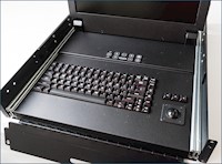 SlimLine Lite II Rugged Flip-up Display/Keyboard Close-up