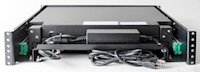 SlimLine 1U Rugged Rack Mount Display/Keyboard in Stowed Position Rear View