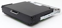 SlimLine 1U Rugged Rack Mount Display/Keyboard in Stowed Position Front View