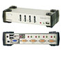 4-Port KVM Switch, Front and Rear Views