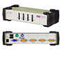 4-Port KVM Switch, Front and Rear Views