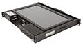 SlimLine Micro Rugged Rack Mount Flip-up Display in Stowed Position