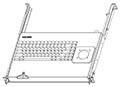 82-key Rack Mount Keyboard with Trackball and Smart Card Reader