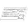 121-key Desktop Keyboard with Trackball & Numeric Keypad