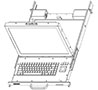 SlimLine 1U Rugged Rack Mount Display/Keyboard