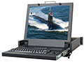 SlimLine Lite II Rugged Flip-up 19.0-inch Display with Keyboard in Operating Position